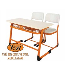 ÇİFT KİŞİLİK OKUL SIRASI PPC TEK OTURUMLU 